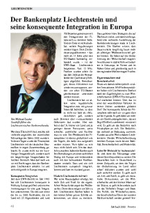 Bankenplatz: Integration in Europa